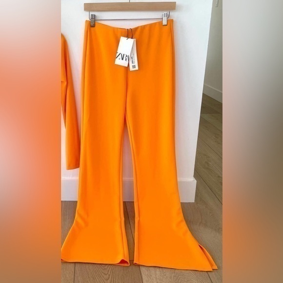 ZARA Pants with side vents Orange 7901/167 - Picture 1 of 8